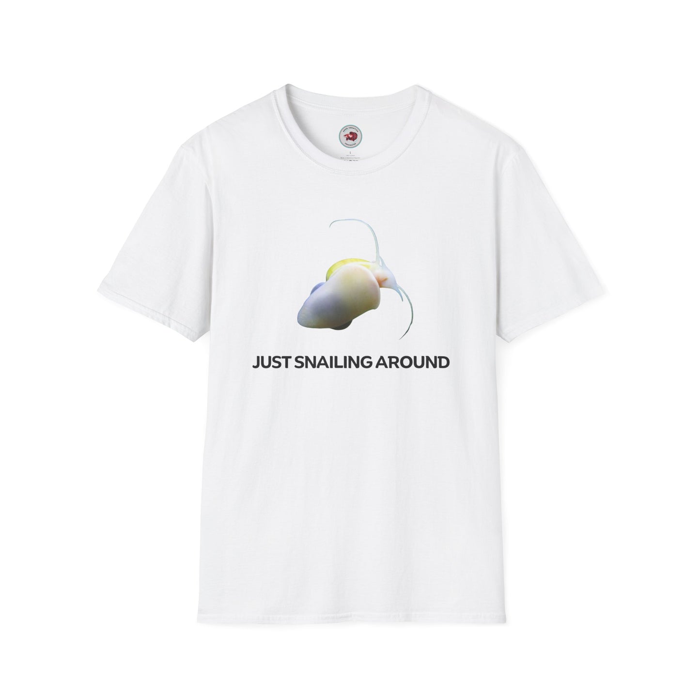 Just Snailing Around Unisex Softstyle T-Shirt by ADHD Aquatics