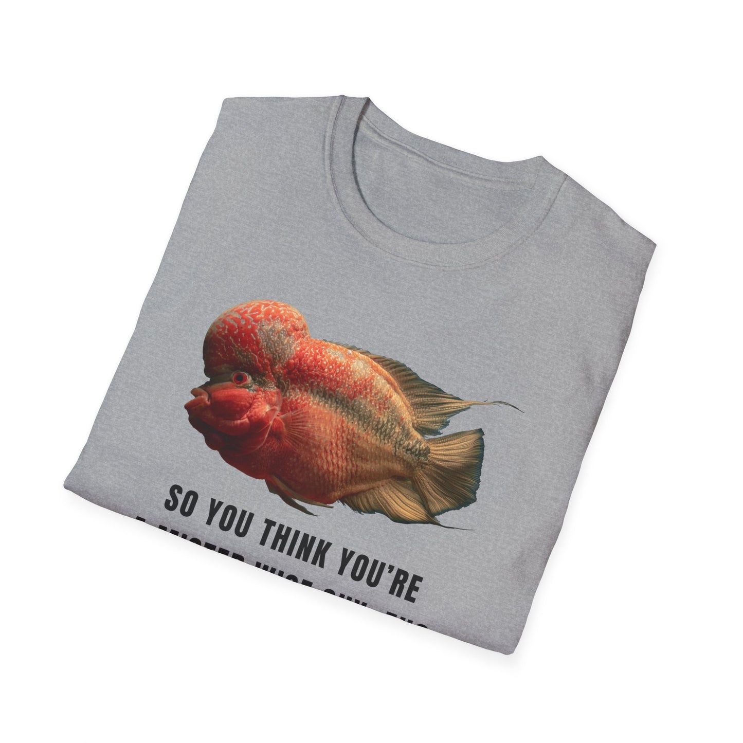 Flowerhorn Wise Guy Unisex Softstyle T-Shirt by ADHD Aquatics