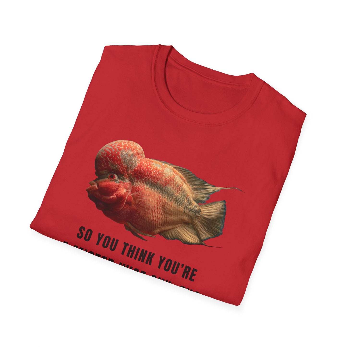 Flowerhorn Wise Guy Unisex Softstyle T-Shirt by ADHD Aquatics