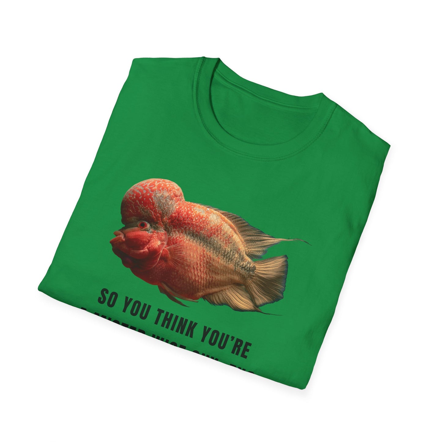 Flowerhorn Wise Guy Unisex Softstyle T-Shirt by ADHD Aquatics