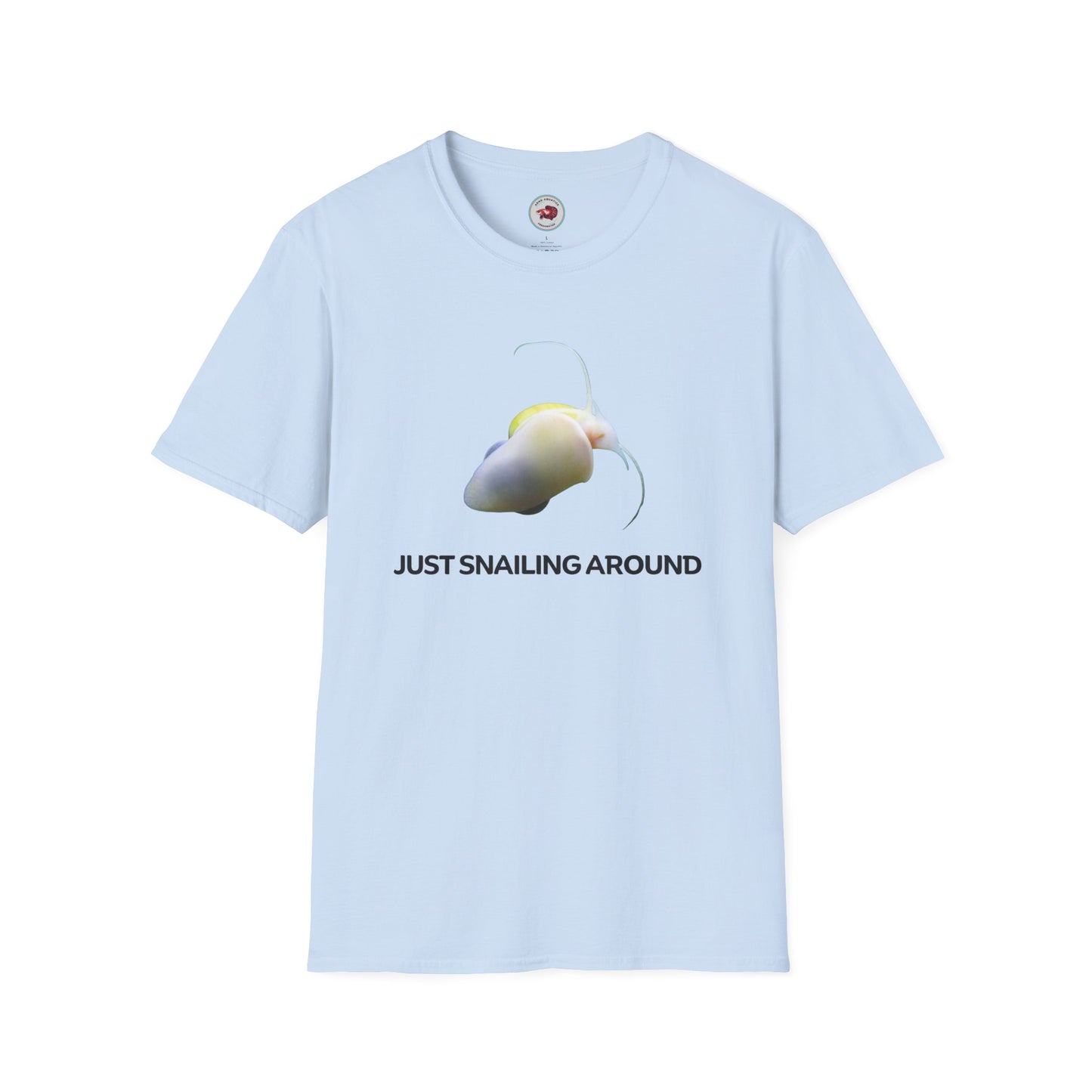 Just Snailing Around Unisex Softstyle T-Shirt by ADHD Aquatics