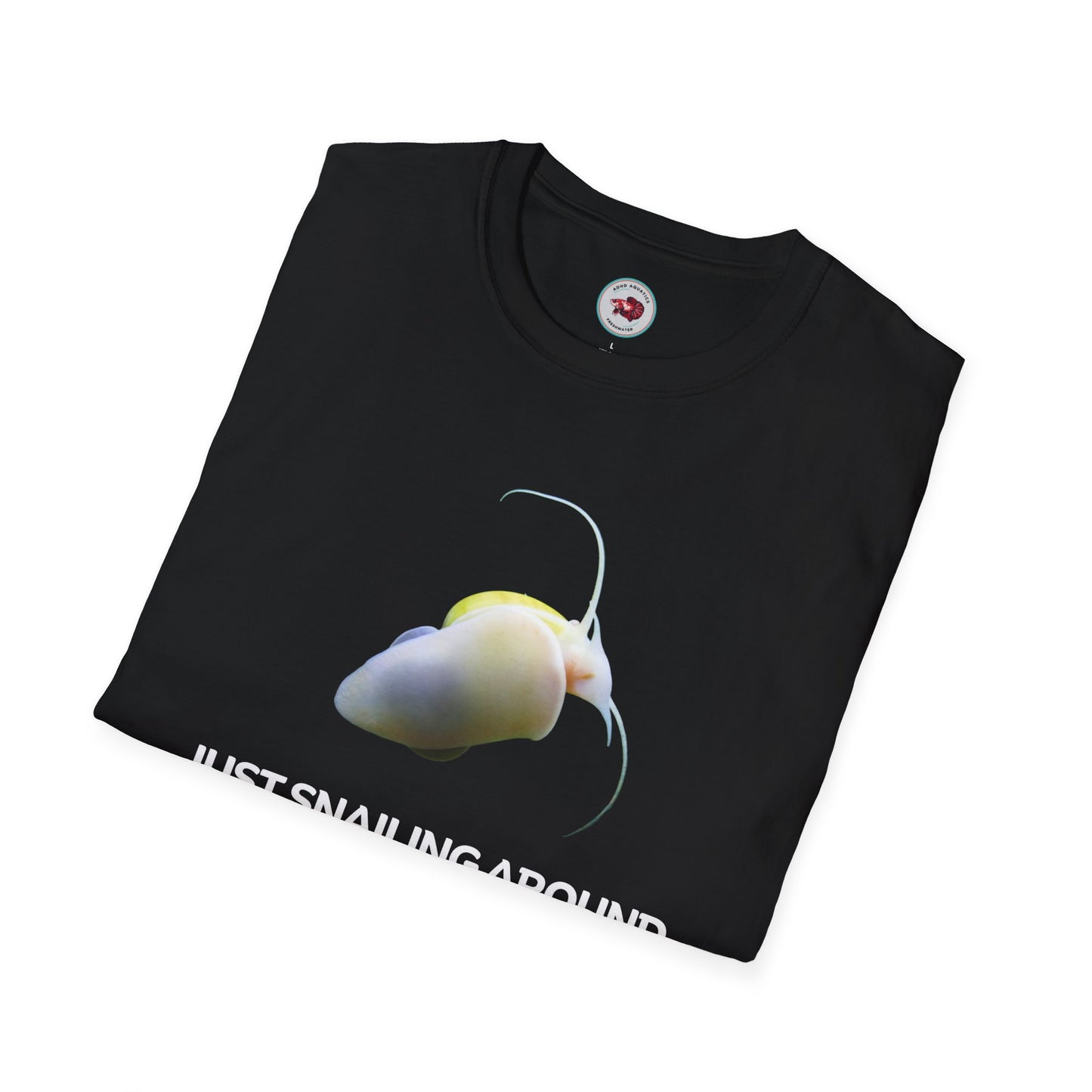 Just Snailing Around Unisex Softstyle T-Shirt by ADHD Aquatics