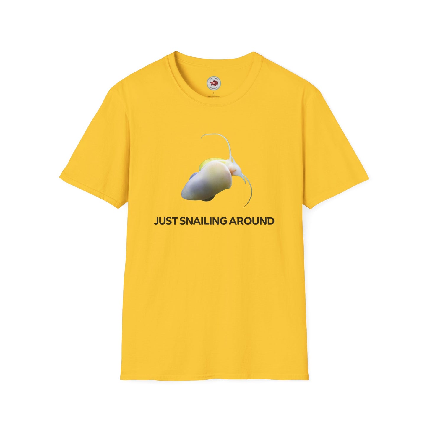 Just Snailing Around Unisex Softstyle T-Shirt by ADHD Aquatics