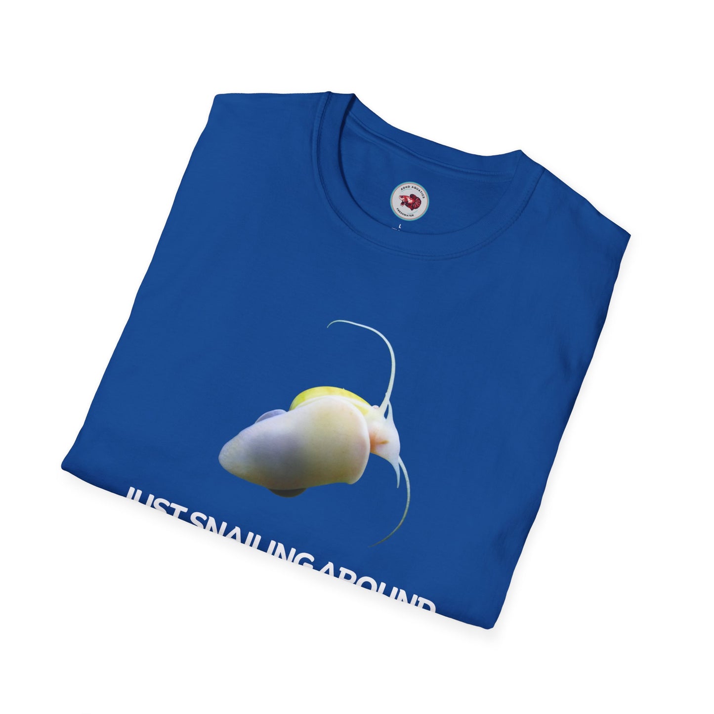 Just Snailing Around Unisex Softstyle T-Shirt by ADHD Aquatics