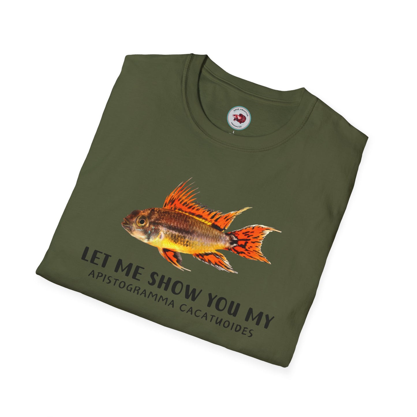 Apistogramma Cacatuoides Unisex Softstyle T-Shirt by ADHD Aquatics