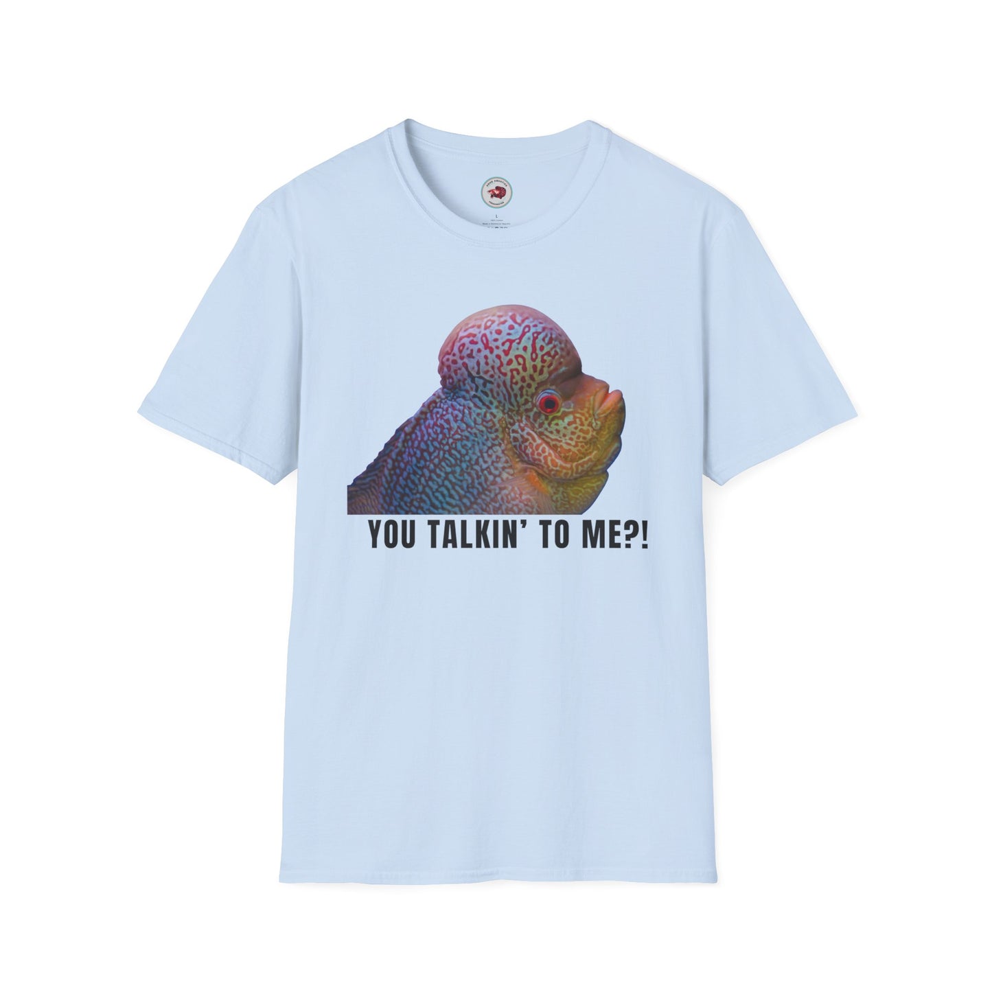 Flowerhorn You Talkin' To Me?! Unisex Softstyle T-Shirt by ADHD Aquatics