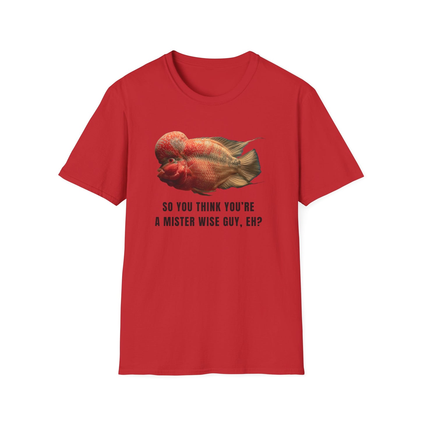 Flowerhorn Wise Guy Unisex Softstyle T-Shirt by ADHD Aquatics